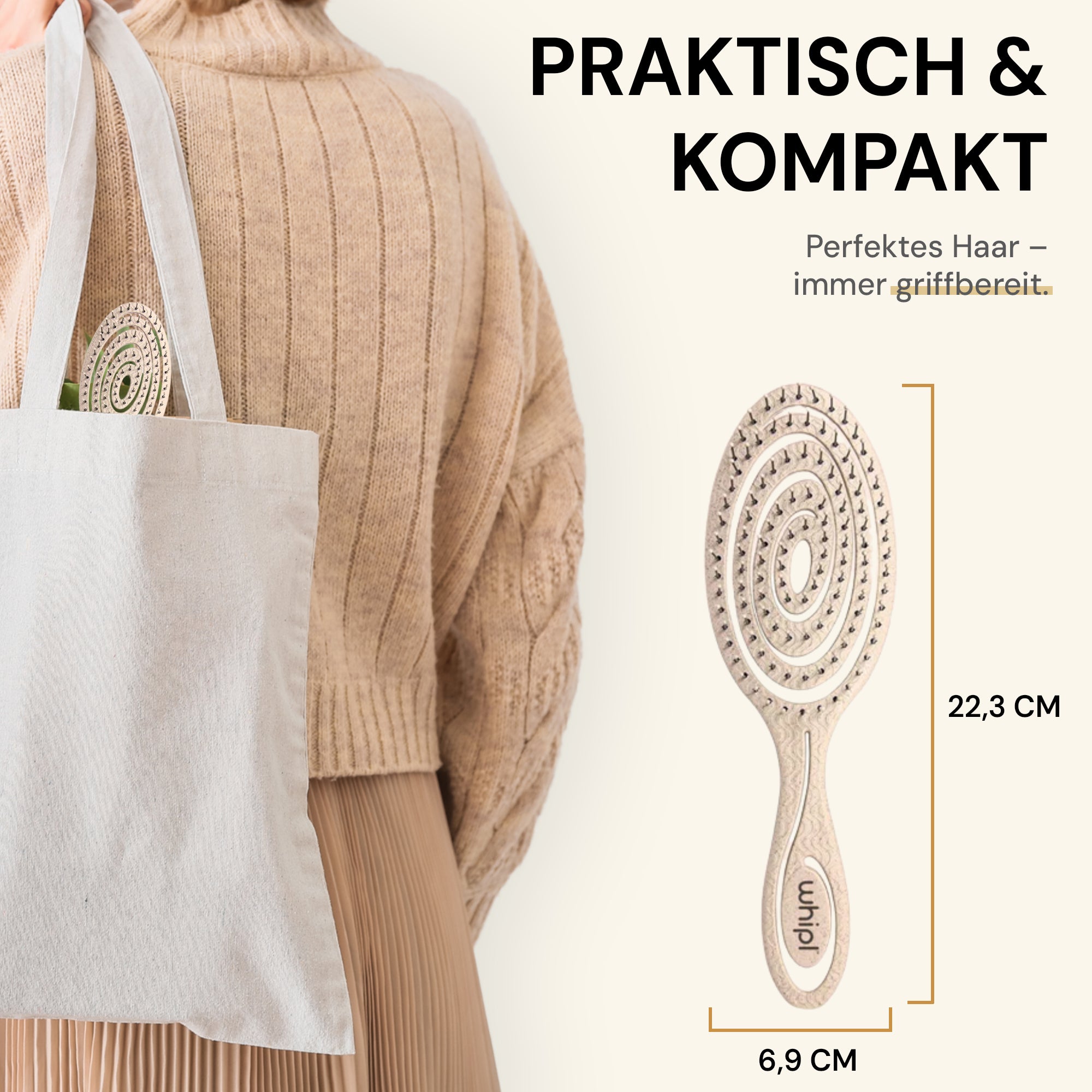 Whipl™ Snail Bio Entwirrbürste mit Spiralfeder